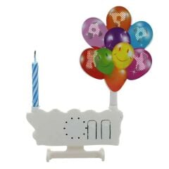 Led Işıklı Müzikli Doğum Günü Mumu, Mavi