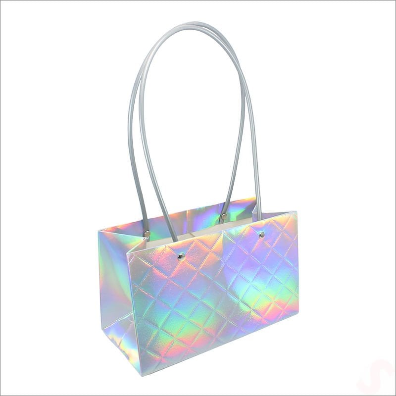 Hologram Karton Çanta, 22 x 13,5 x 11 cm - 1 Adet