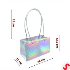 Hologram Karton Çanta, 22 x 13,5 x 11 cm - 1 Adet