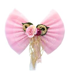 Hastane Odası Yatak Ucu Fiyongu, Çiçekli Pembe