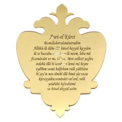 Ayna Pleksi Ayet-el Kürsi - Altın