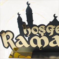 Hoşgeldin Ramazan Pleksi Dekoratif Masa Süsü, 47cm x 23cm