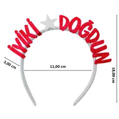 İyiki Doğdun Taç - Kırmızı