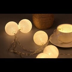 Ledli Toplar Dizini Pilli Işık, 2,00 mt, Gün Işığı Ledli