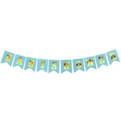 Baby Shower Karton Uzar Yazı, 3,00 mt - Mavi