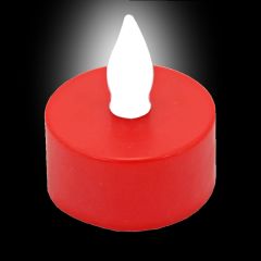 Led Tealight MuM Beyaz Işık, 4,00 cm x 3,60 cm - Kırmızı