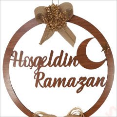 Hoşgeldin Ramazan Ahşap Kapı SüSü, 30 cm