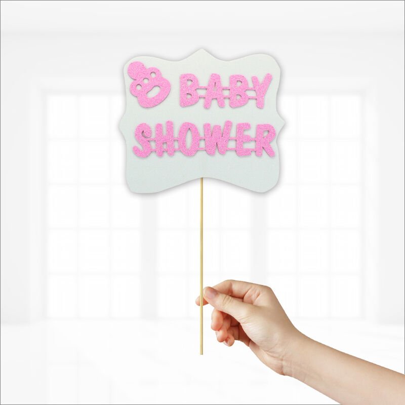 Baby Shower Konuşma Balonu Çubuğu - Pembe