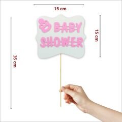 Baby Shower Konuşma Balonu Çubuğu - Pembe