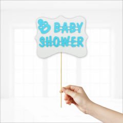Baby Shower Konuşma Balonu Çubuğu - Mavi