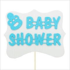 Baby Shower Konuşma Balonu Çubuğu - Mavi