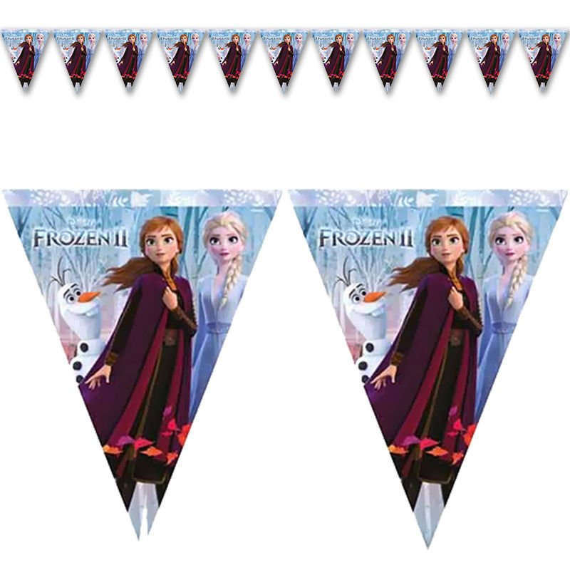 Frozen II Üçgen Bayrak Flama - 3,20 mt.