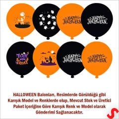 Happy Halloween Cadılar Bayramı Balon, 30cm x 8 Adet