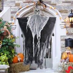 İskelet Hayalet Halloween Dekor SüSü, 80cm x 60cm
