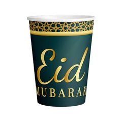 Eid Mubarak Karton Bardak - 8 Adet كأس ورقي عيد مبارك
