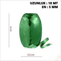 Rafya, 5 mm x 10 mt - Metalik Yeşil