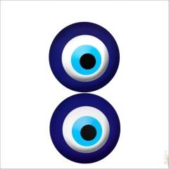 Nazar Boncuğu Dekoratif Duvar 3D Sticker - 30cm x 2 Adet