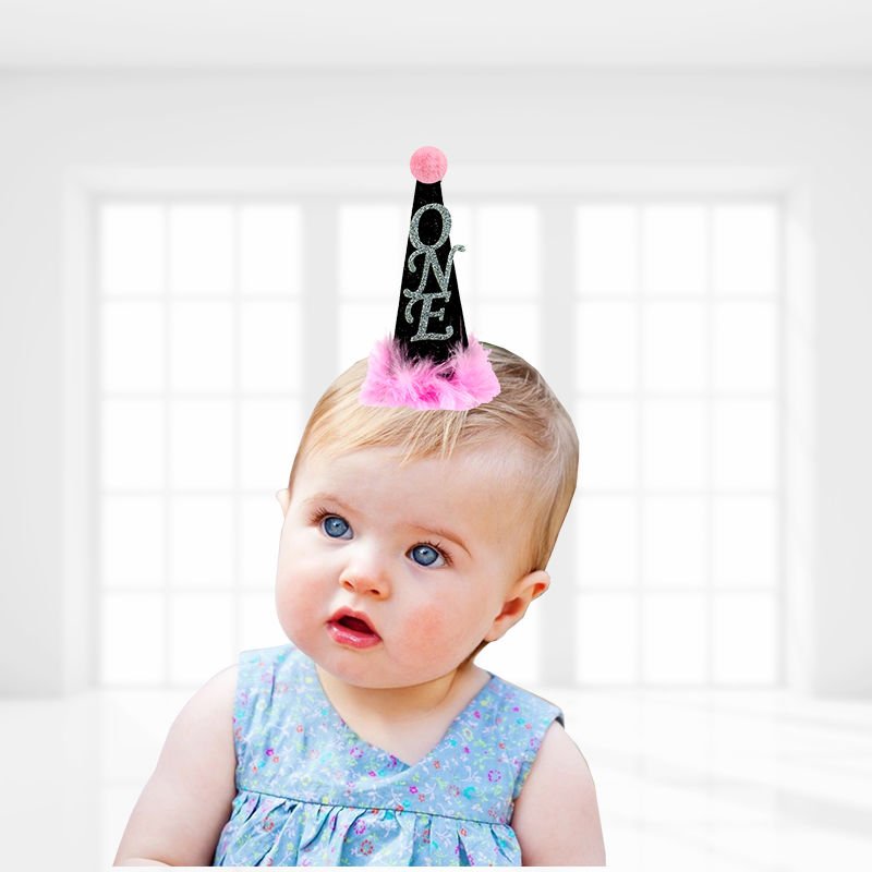 1 Yaş Ponponlu One Kukuleta, 14cm x 6cm - Pembe