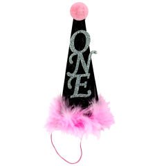 1 Yaş Ponponlu One Kukuleta, 14cm x 6cm - Pembe