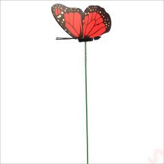 Bükülebilir Çubuklu ve 3 Boyutlu Kelebek, 12 Adet - Kırmızı