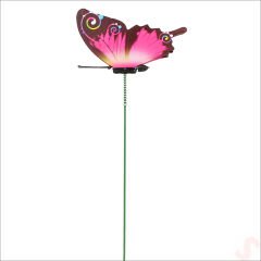 Bükülebilir Çubuklu ve 3 Boyutlu Kelebek, 12 Adet - Pembe