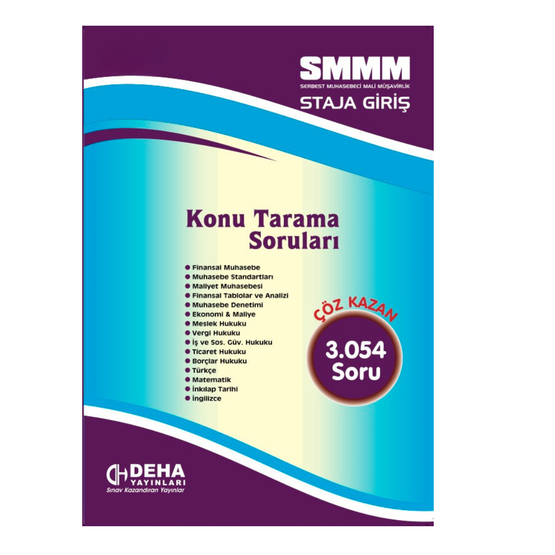SMMM Staja Giriş Sınavına Hazırlık Konu Tarama Testleri Kitabı