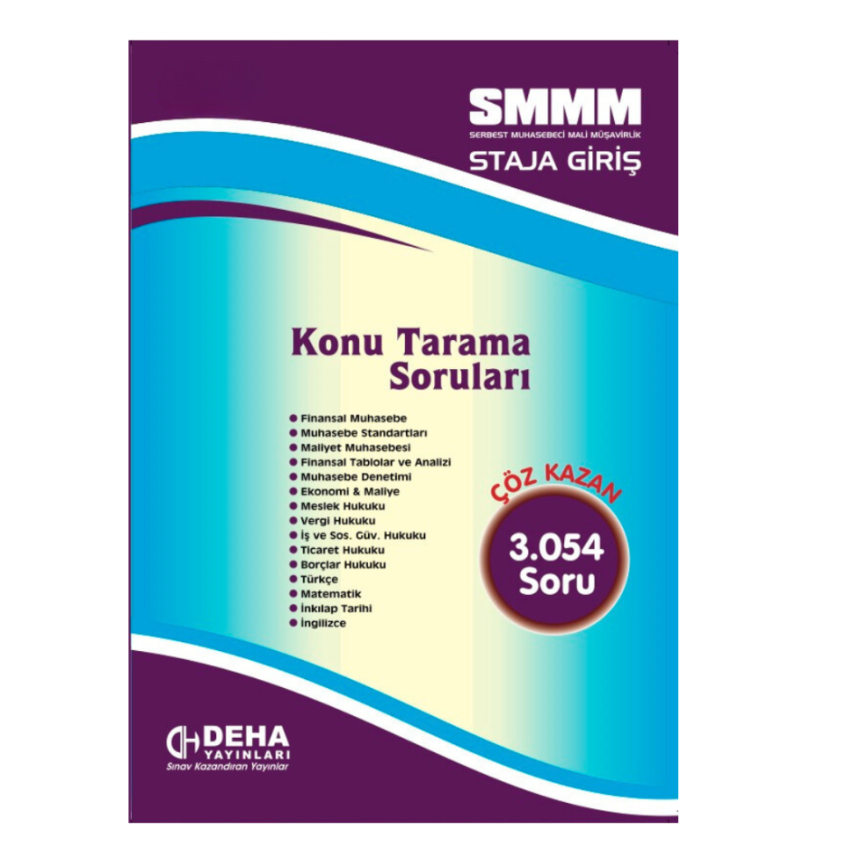 SMMM Staja Giriş Sınavına Hazırlık Konu Tarama Testleri Kitabı