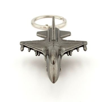 F16 Falcon Fighter Uçak Savaş Uçağı Gri Metal Anahtarlık KC071