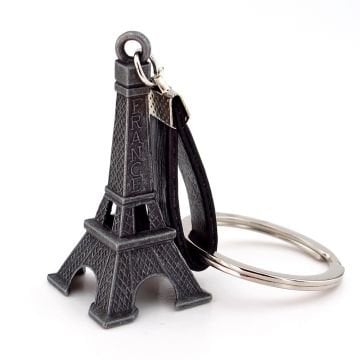 Eyfel Kulesi Paris France Eiffel Antrasit Metal Anahtarlık KC072
