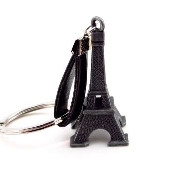 Eyfel Kulesi Paris France Eiffel Antrasit Metal Anahtarlık KC072