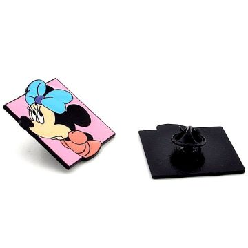 Minnie Mouse Sevimli Fare İki Adet Metal Rozet Yaka Çanta Süsü Pin İğne RZ364