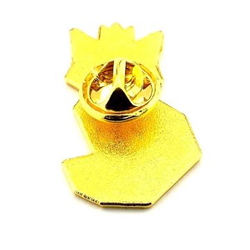 Origami Hayvan Figürü Tilki Geometrik Metal Yaka Çanta Süsü Rozet RZ374