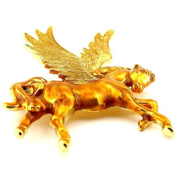 Pegasus Kanatlı At Özgür Ruh Simgesi Metal Yaka Süsü Broş RZ383