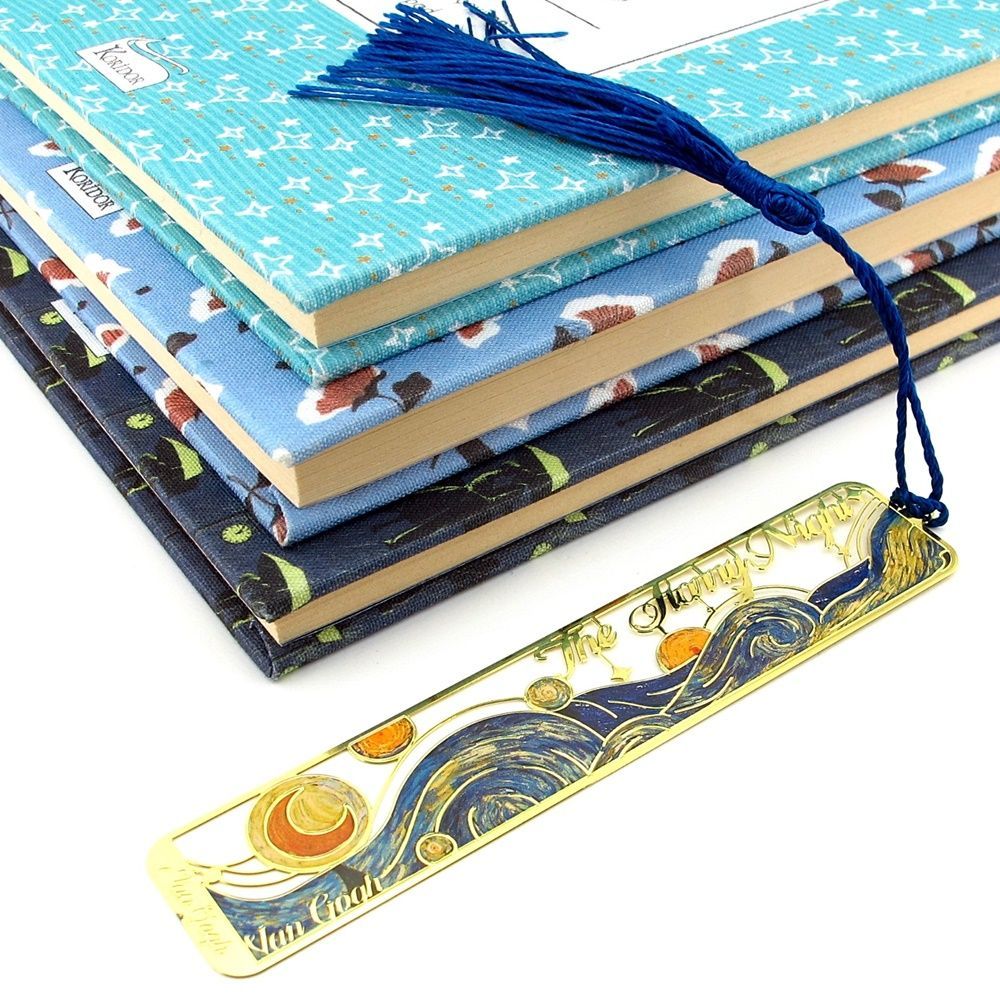 Vincent Van Gogh Yıldızlı Gece Starry Night Metal Kitap Ayracı Püsküllü AY013