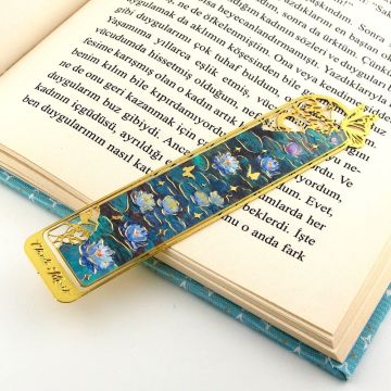 Claude Monet Nilüfer Çiçekleri Tablo Sanatsal Çiçekler Metal Ayraç Kitap Ayracı AY017