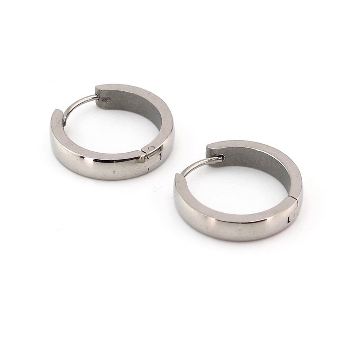 BÜYÜK BOY 20mm KALIN HALKA PASLANMAZ ÇELİK HALKA KÜPE E838