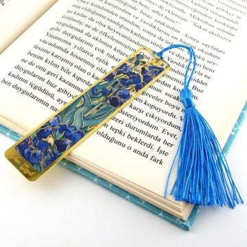 Vincent Van Gogh İrisler İris Çiçekleri Tablo Resim Metal Ayraç Kitap Ayracı AY028