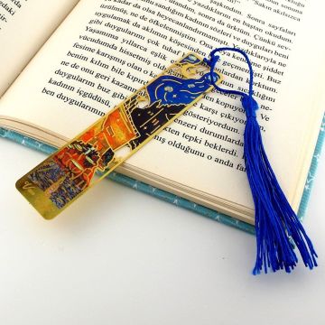 Vincent Van Gogh Kafe Terasta Gece Sanat Tablo Metal Ayraç Kitap Ayracı AY036