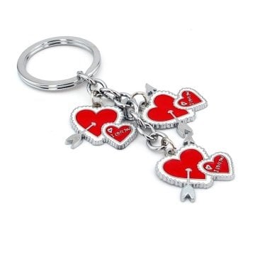 KIRMIZI KALP OK AŞK I LOVE YOU METAL ANAHTARLIK KC869