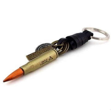 CROSSFİRE BULLET BRONZ RENK DERİ METAL ANAHTARLIK KC852