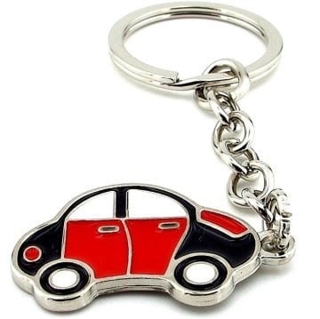 VOSVOS ARABA VOLKSWAGEN KIRMIZI SİYAH METAL ANAHTARLIK KC970