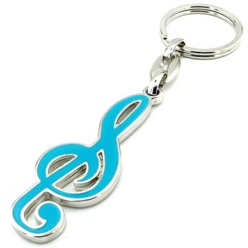 TURKUAZ RENKLİ SOL ANAHTARI MÜZİK METAL ANAHTARLIK KC974