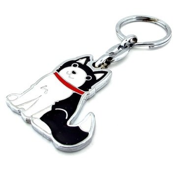 HUSKY KÖPEK KIRMIZI TASMA METAL ANAHTARLIK KC982