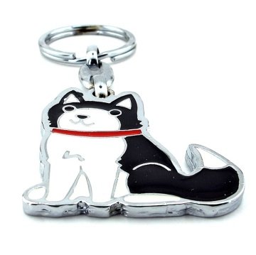 HUSKY KÖPEK KIRMIZI TASMA METAL ANAHTARLIK KC982