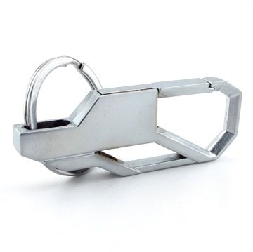GRİ RENKLİ  METAL KANCA HOOK TASARIM METAL ANAHTARLIK KC986