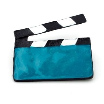 Mavi Klaket Sinema Film Yönetmen Yaka Çanta Süsü Rozet Pin RZ139