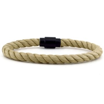 KREM RENGİ KALIN HALATLI ERKEK BİLEKLİK BT017
