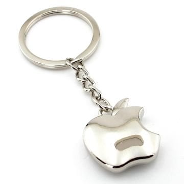 Apple Isırılmış Elma Şeklinde Parlak Metal Anahtarlık KC109
