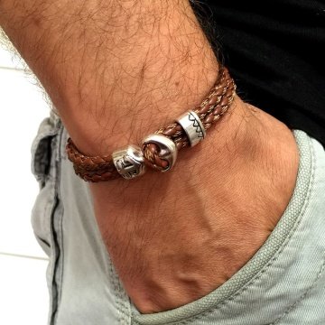Solfera KAHVERENGİ DERİ ERKEK BİLEKLİK BT071