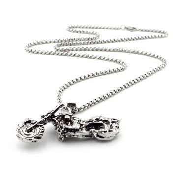 İskelet Motosiklet Harley Ghost Rider Paslanmaz Çelik Erkek Kolye Q0844